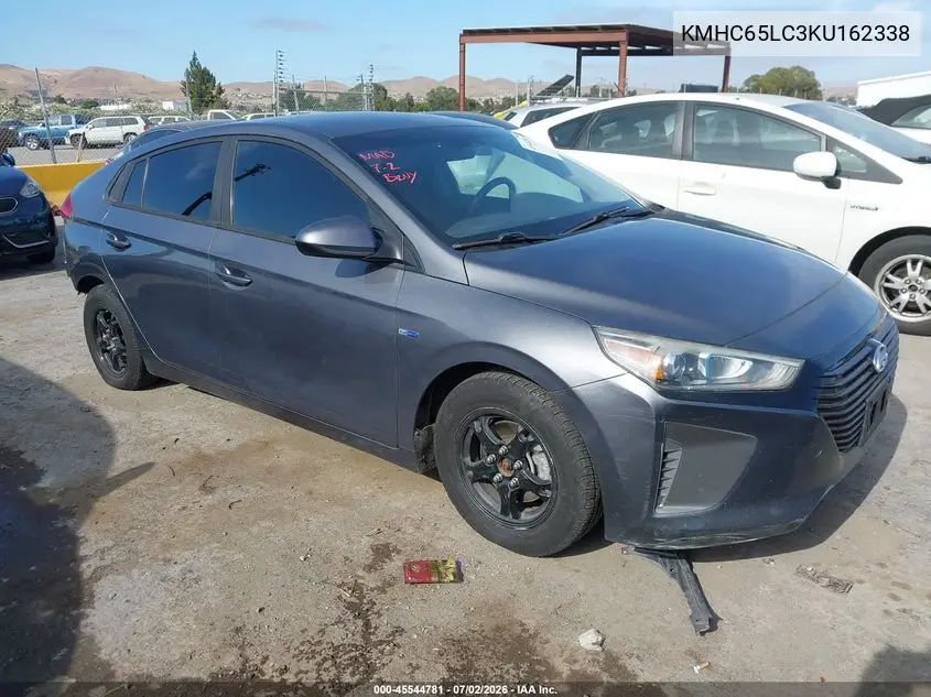 2019 Hyundai Ioniq Hybrid Blue VIN: KMHC65LC3KU162338 Lot: 45544781