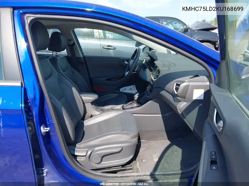 2019 Hyundai Ioniq Plug-In Hybrid Limited VIN: KMHC75LD2KU168699 Lot: 45587195