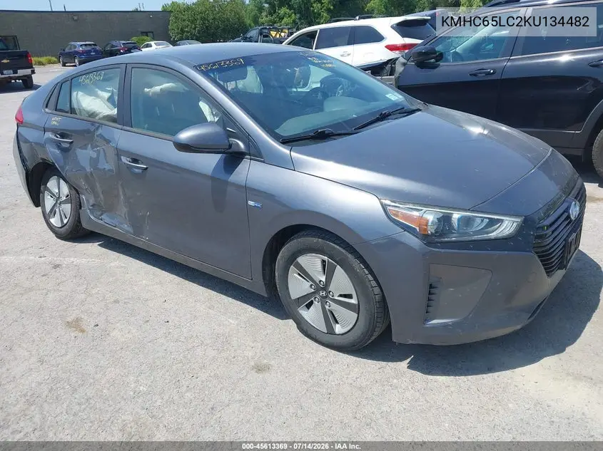 2019 Hyundai Ioniq Hybrid Blue VIN: KMHC65LC2KU134482 Lot: 45613369