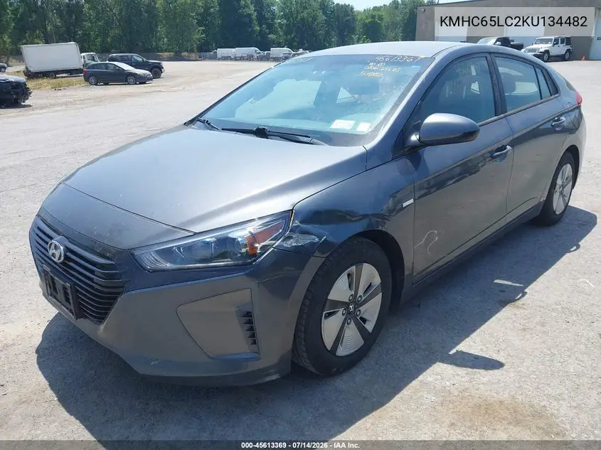 2019 Hyundai Ioniq Hybrid Blue VIN: KMHC65LC2KU134482 Lot: 45613369