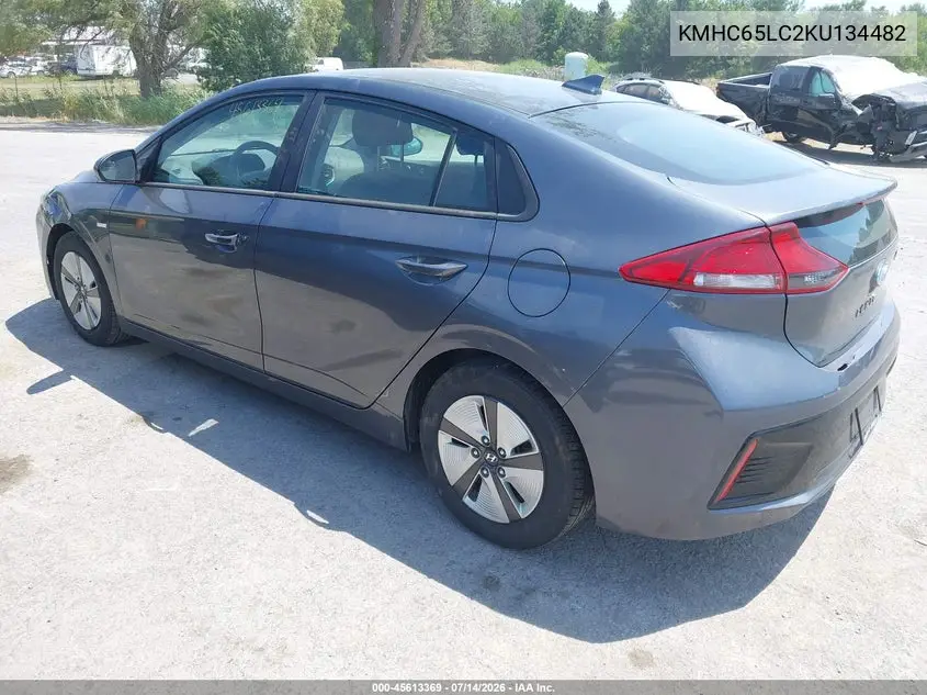 2019 Hyundai Ioniq Hybrid Blue VIN: KMHC65LC2KU134482 Lot: 45613369