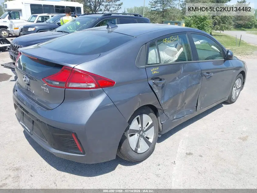 2019 Hyundai Ioniq Hybrid Blue VIN: KMHC65LC2KU134482 Lot: 45613369