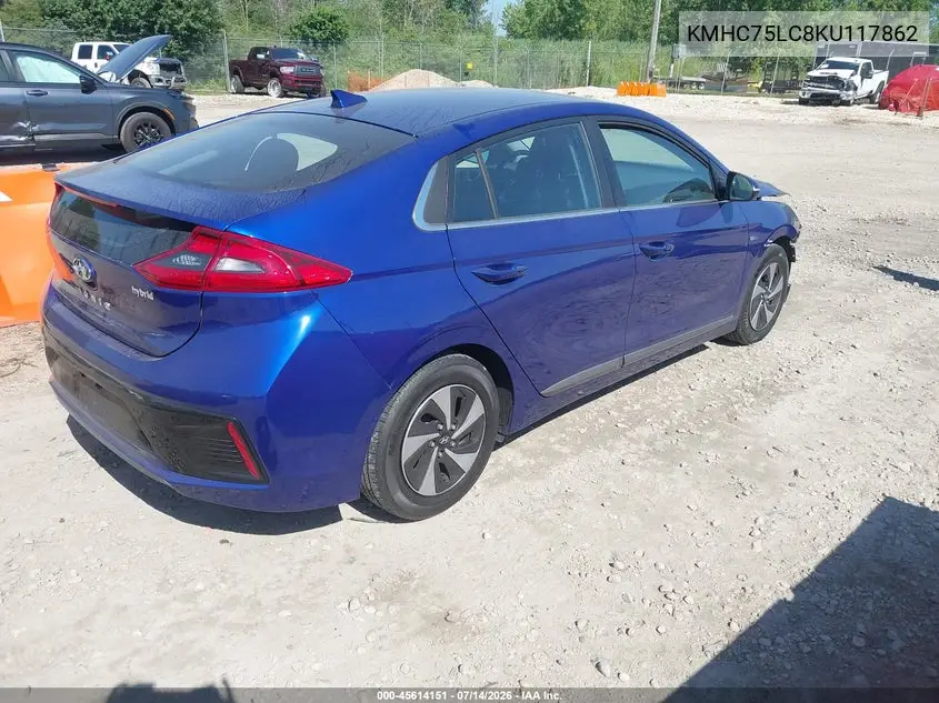 2019 Hyundai Ioniq Hybrid Sel VIN: KMHC75LC8KU117862 Lot: 45614151