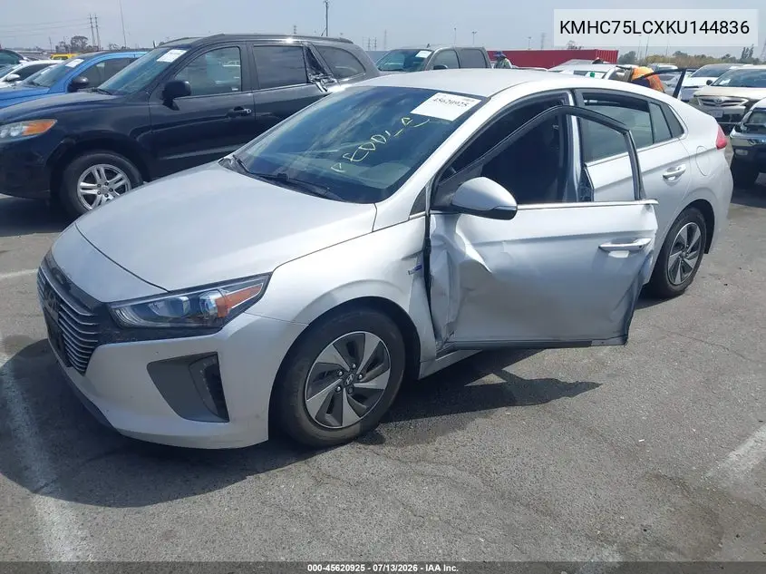 2019 Hyundai Ioniq Hybrid Sel VIN: KMHC75LCXKU144836 Lot: 45620925