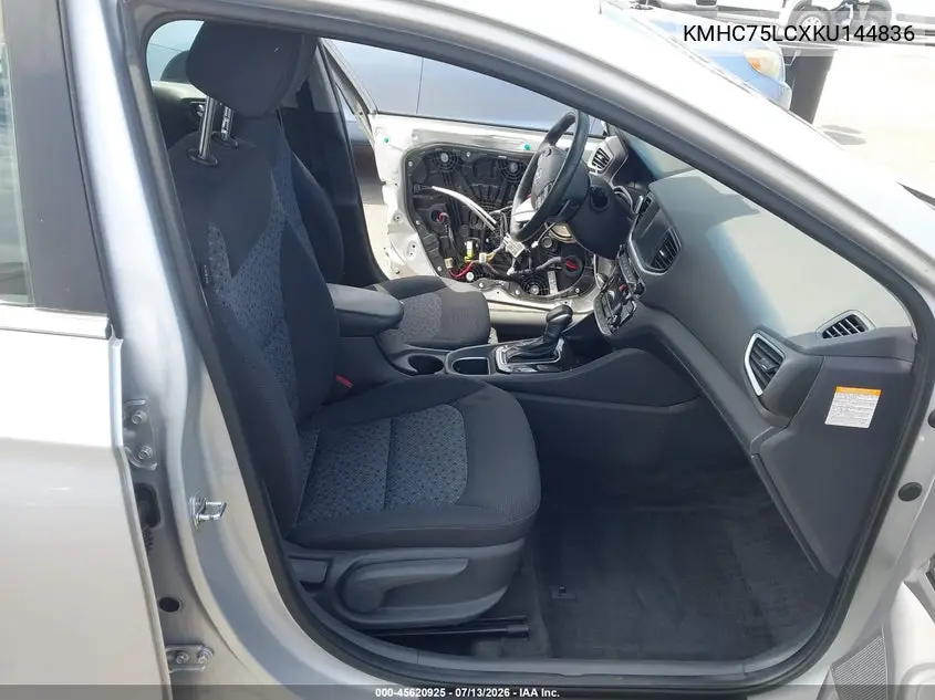 2019 Hyundai Ioniq Hybrid Sel VIN: KMHC75LCXKU144836 Lot: 45620925