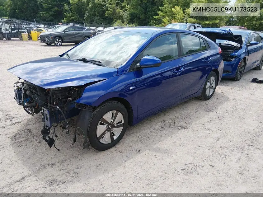 2019 Hyundai Ioniq Hybrid Blue VIN: KMHC65LC9KU173523 Lot: 45685114