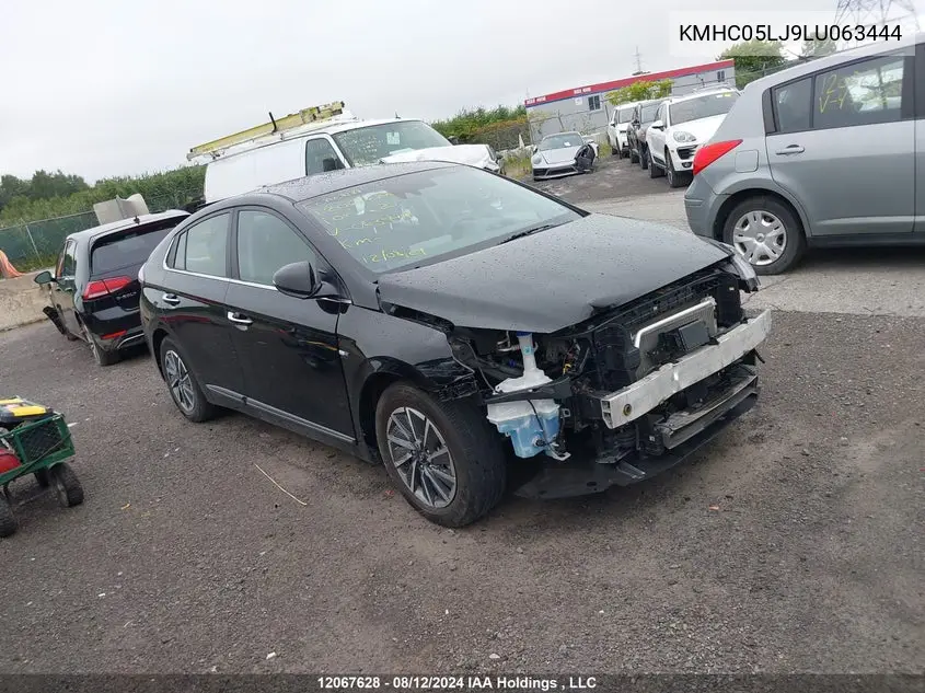2020 Hyundai Ioniq Ultimate VIN: KMHC05LJ9LU063444 Lot: 12067628