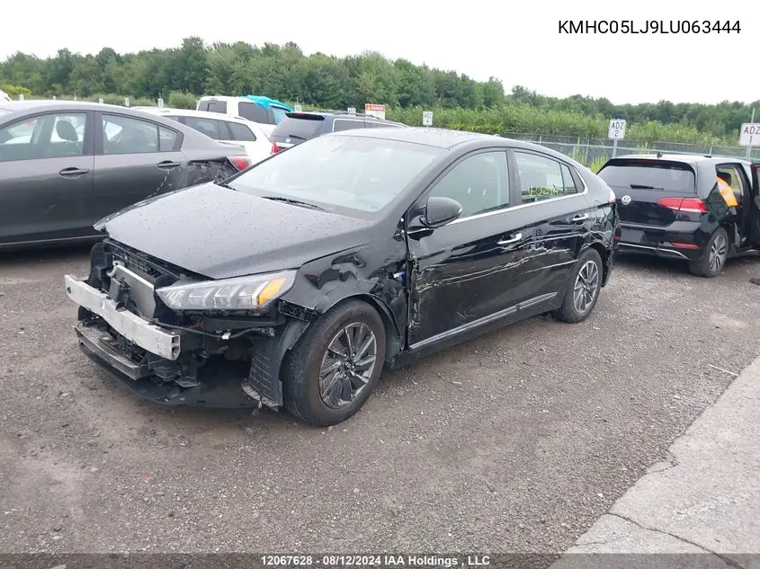 2020 Hyundai Ioniq Ultimate VIN: KMHC05LJ9LU063444 Lot: 12067628