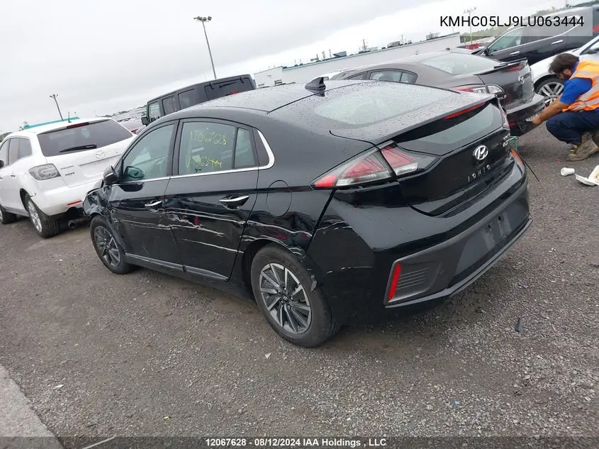 2020 Hyundai Ioniq Ultimate VIN: KMHC05LJ9LU063444 Lot: 12067628