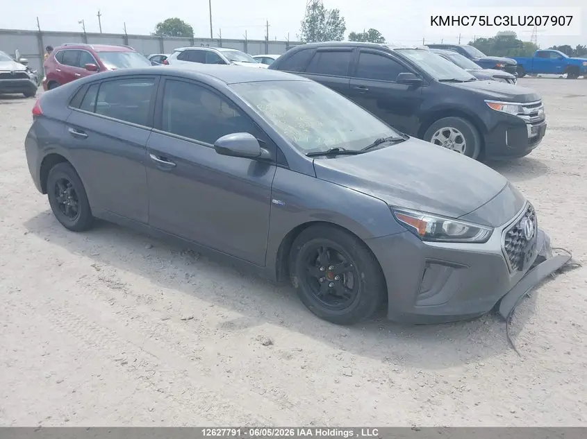 2020 Hyundai Ioniq VIN: KMHC75LC3LU207907 Lot: 12627791