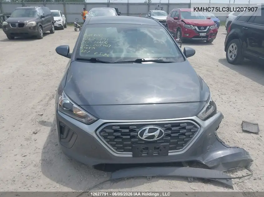 2020 Hyundai Ioniq VIN: KMHC75LC3LU207907 Lot: 12627791