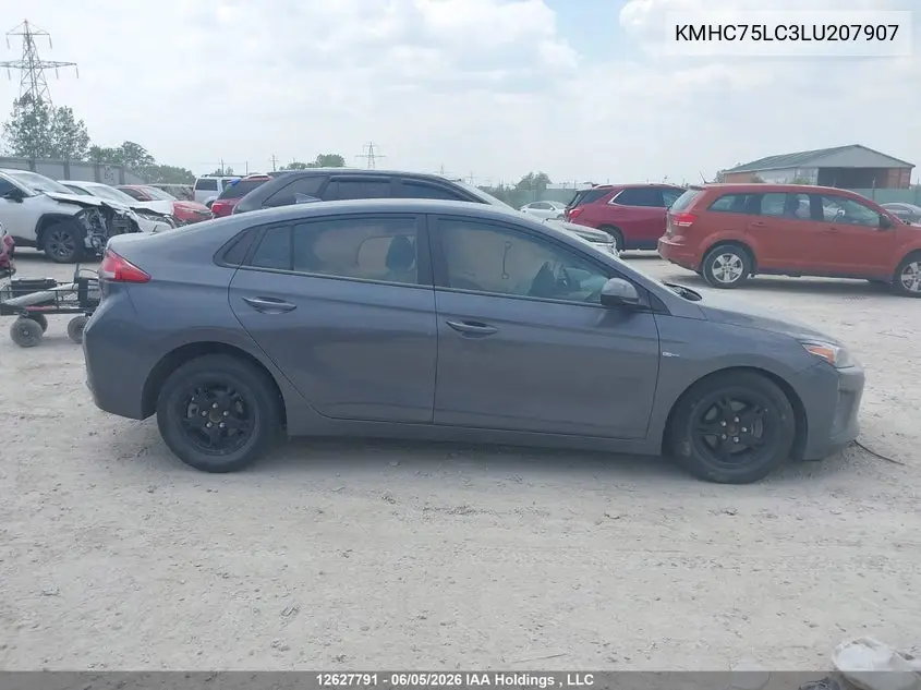 2020 Hyundai Ioniq VIN: KMHC75LC3LU207907 Lot: 12627791