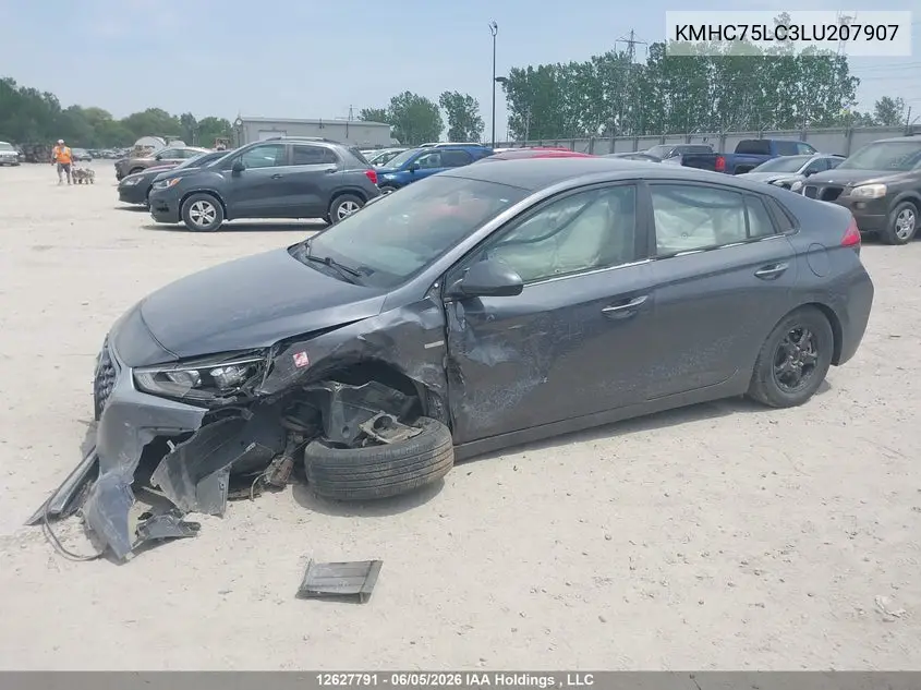 2020 Hyundai Ioniq VIN: KMHC75LC3LU207907 Lot: 12627791