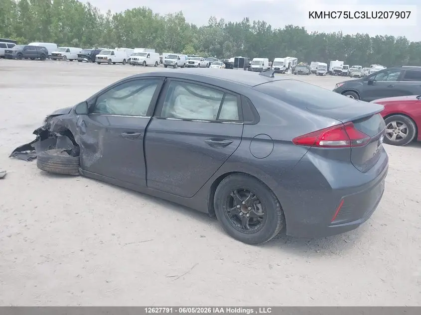 2020 Hyundai Ioniq VIN: KMHC75LC3LU207907 Lot: 12627791