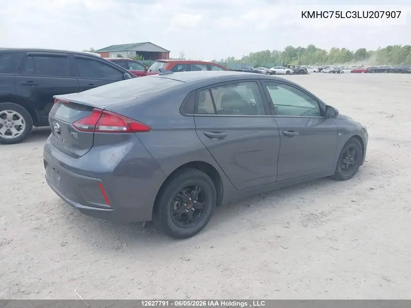 2020 Hyundai Ioniq VIN: KMHC75LC3LU207907 Lot: 12627791