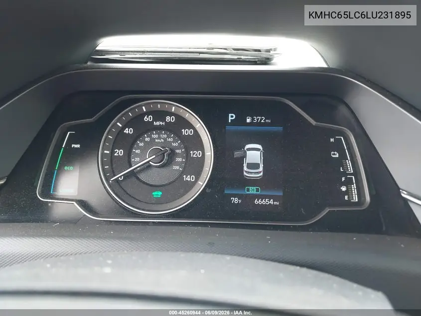 2020 Hyundai Ioniq Hybrid Blue VIN: KMHC65LC6LU231895 Lot: 45260944