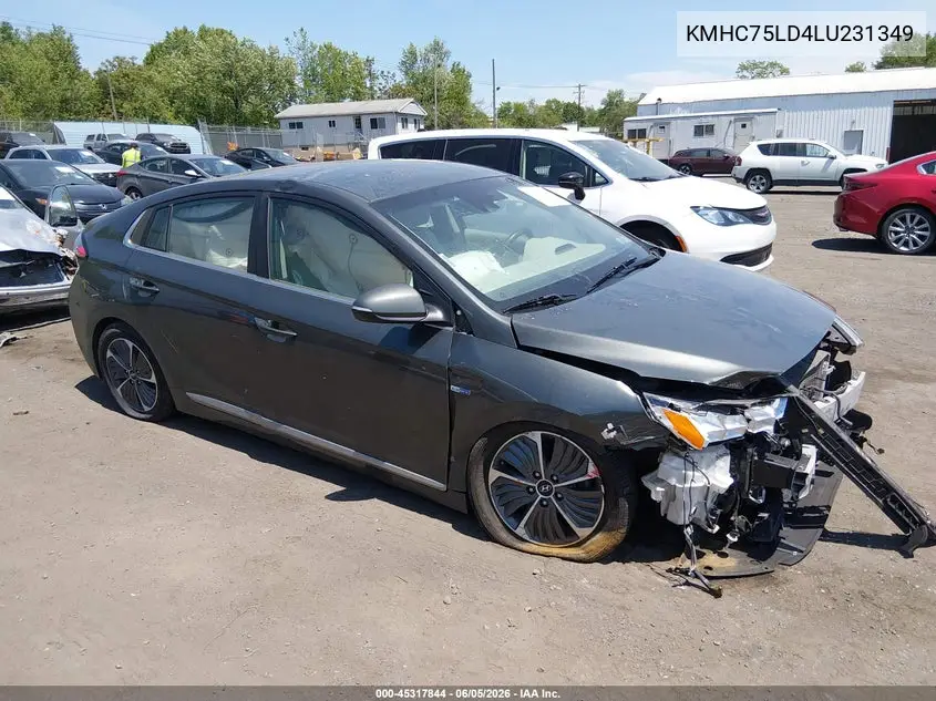 2020 Hyundai Ioniq Plug-In Hybrid Sel VIN: KMHC75LD4LU231349 Lot: 45317844