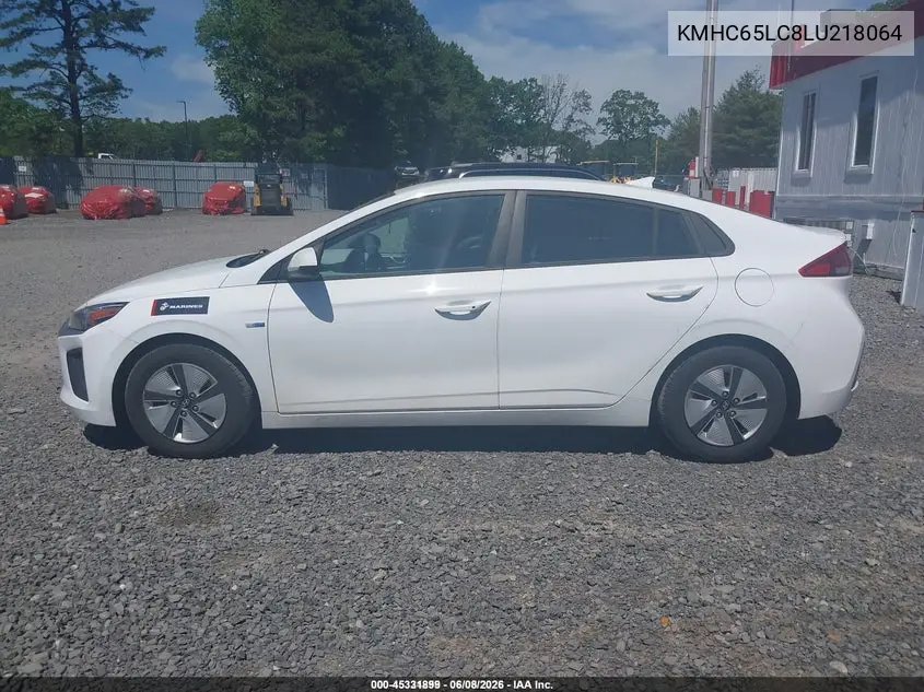2020 Hyundai Ioniq Hybrid Blue VIN: KMHC65LC8LU218064 Lot: 45331899