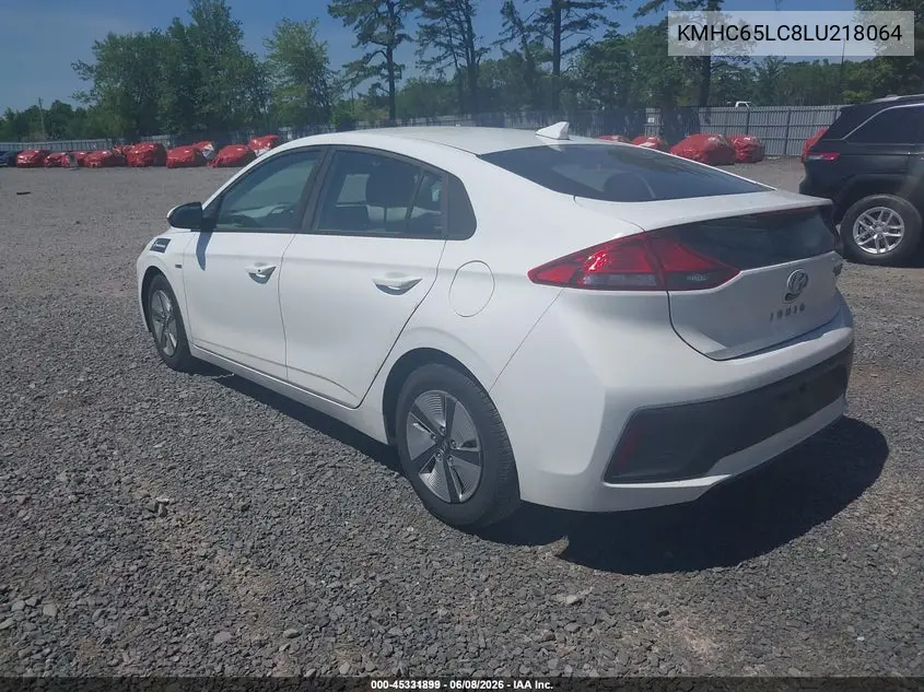 2020 Hyundai Ioniq Hybrid Blue VIN: KMHC65LC8LU218064 Lot: 45331899