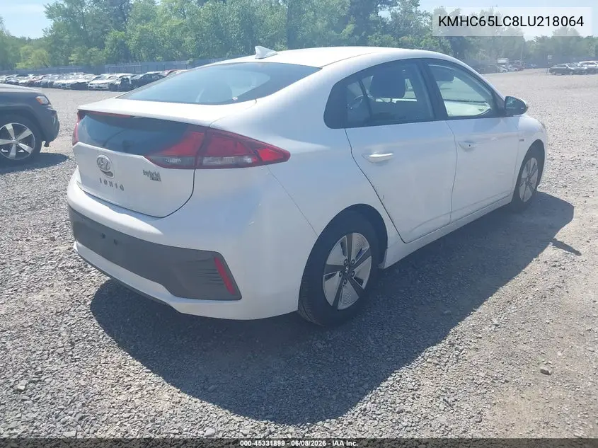 2020 Hyundai Ioniq Hybrid Blue VIN: KMHC65LC8LU218064 Lot: 45331899
