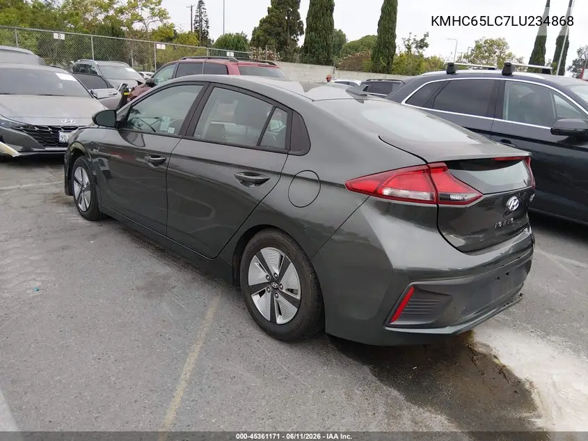 2020 Hyundai Ioniq Hybrid Blue VIN: KMHC65LC7LU234868 Lot: 45361171