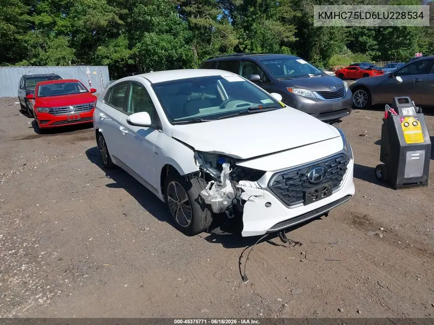 2020 Hyundai Ioniq Plug-In Hybrid Sel VIN: KMHC75LD6LU228534 Lot: 45375771