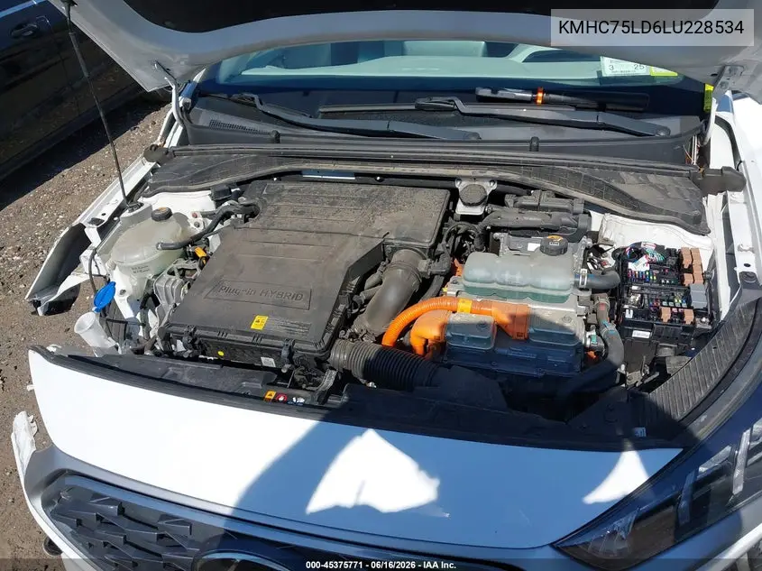 2020 Hyundai Ioniq Plug-In Hybrid Sel VIN: KMHC75LD6LU228534 Lot: 45375771