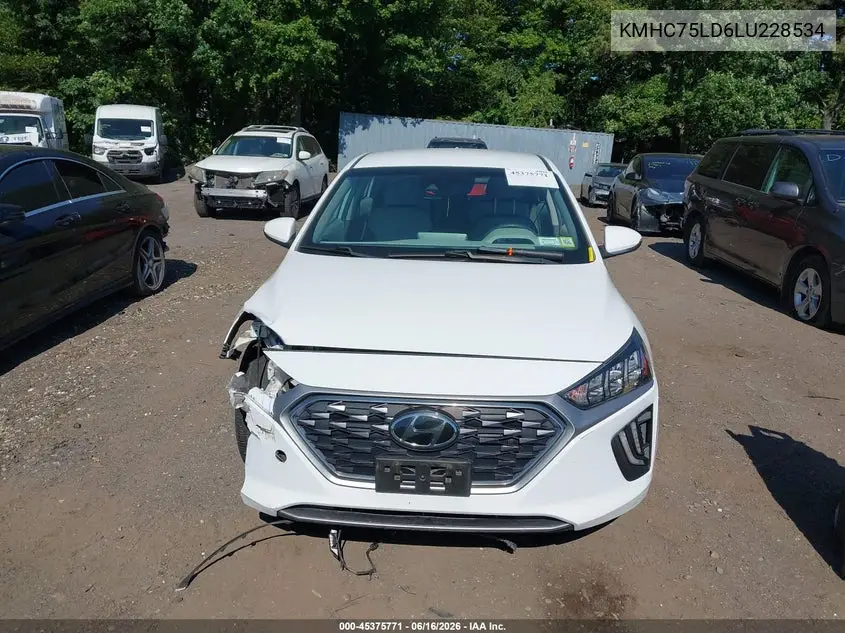 2020 Hyundai Ioniq Plug-In Hybrid Sel VIN: KMHC75LD6LU228534 Lot: 45375771