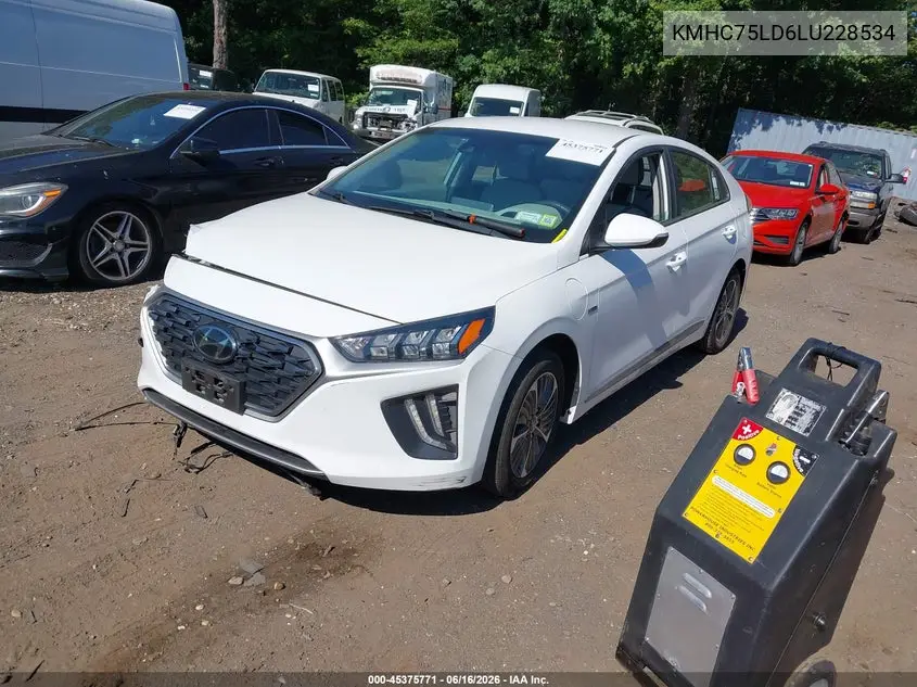 2020 Hyundai Ioniq Plug-In Hybrid Sel VIN: KMHC75LD6LU228534 Lot: 45375771