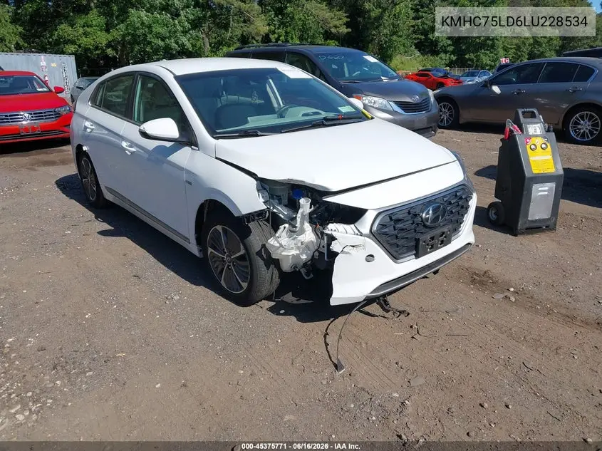 2020 Hyundai Ioniq Plug-In Hybrid Sel VIN: KMHC75LD6LU228534 Lot: 45375771