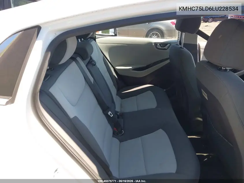 2020 Hyundai Ioniq Plug-In Hybrid Sel VIN: KMHC75LD6LU228534 Lot: 45375771