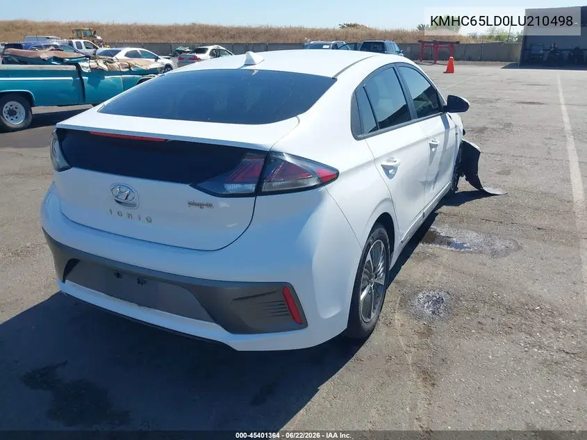 2020 Hyundai Ioniq Plug-In Hybrid Se VIN: KMHC65LD0LU210498 Lot: 45401364