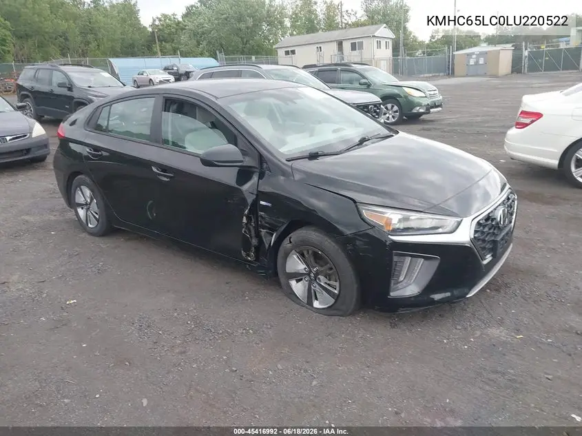 2020 Hyundai Ioniq Hybrid Blue VIN: KMHC65LC0LU220522 Lot: 45416992