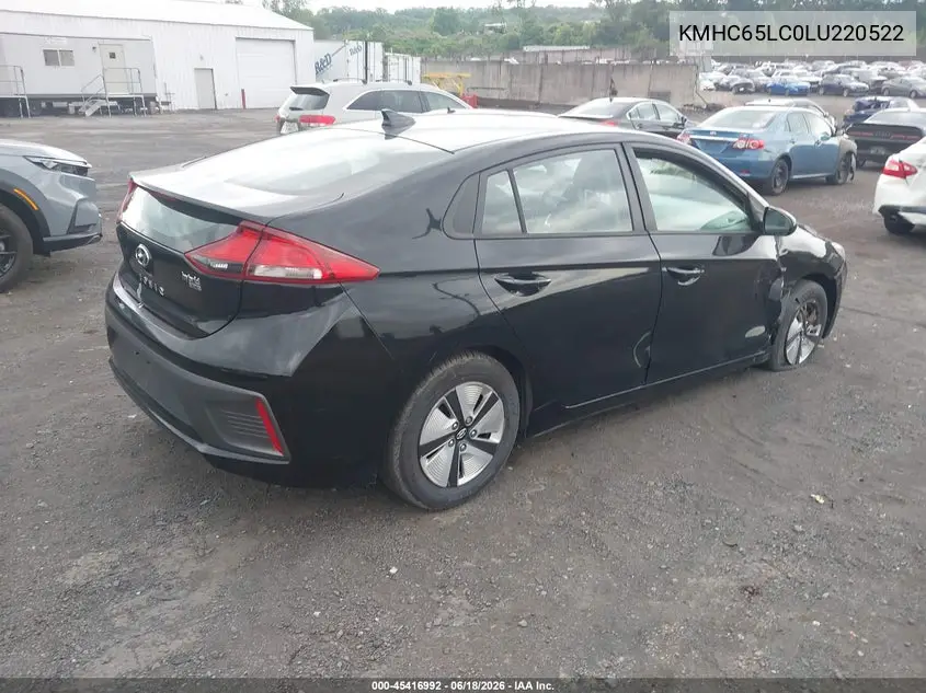 2020 Hyundai Ioniq Hybrid Blue VIN: KMHC65LC0LU220522 Lot: 45416992