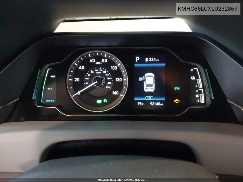 2020 Hyundai Ioniq Hybrid Blue VIN: KMHC65LCXLU232869 Lot: 45431504