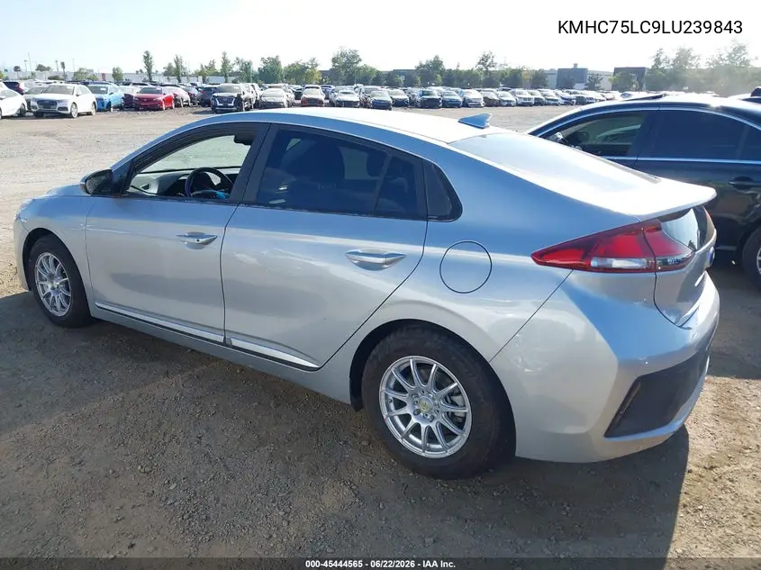 2020 Hyundai Ioniq Hybrid Se VIN: KMHC75LC9LU239843 Lot: 45444565