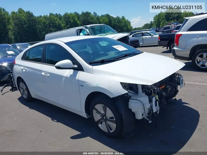 2020 Hyundai Ioniq Hybrid Blue VIN: KMHC65LC6LU231105 Lot: 45487381