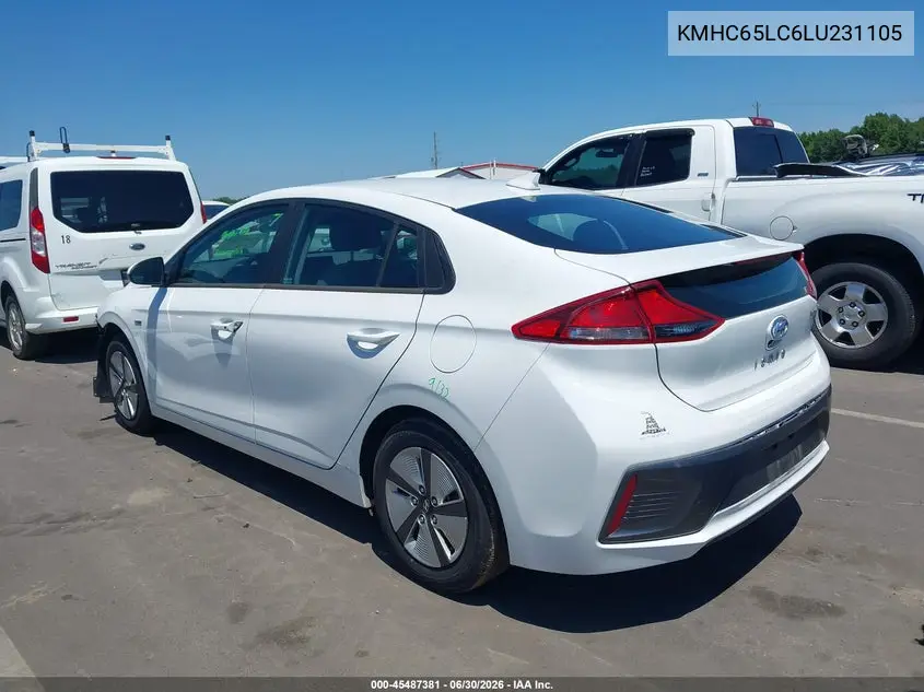 2020 Hyundai Ioniq Hybrid Blue VIN: KMHC65LC6LU231105 Lot: 45487381