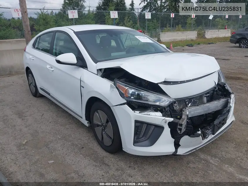 2020 Hyundai Ioniq Hybrid Se VIN: KMHC75LC4LU235831 Lot: 45516438