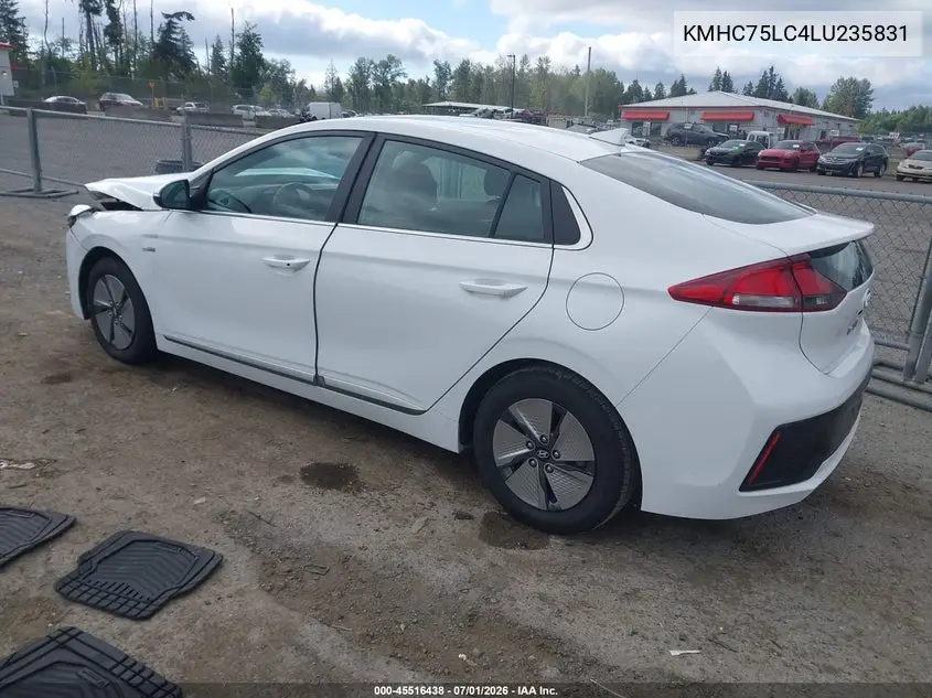 2020 Hyundai Ioniq Hybrid Se VIN: KMHC75LC4LU235831 Lot: 45516438