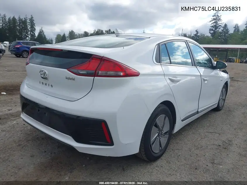2020 Hyundai Ioniq Hybrid Se VIN: KMHC75LC4LU235831 Lot: 45516438