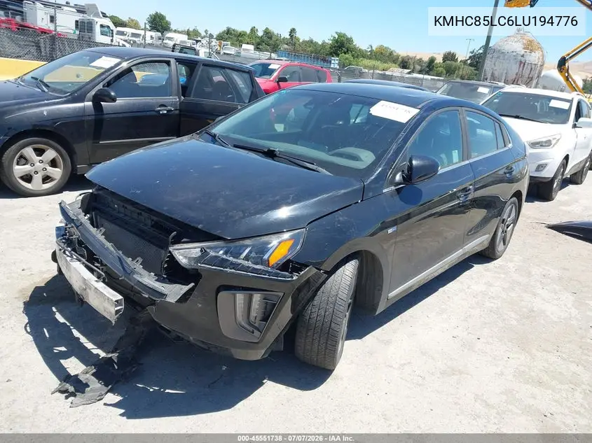 2020 Hyundai Ioniq Hybrid Sel VIN: KMHC85LC6LU194776 Lot: 45551738