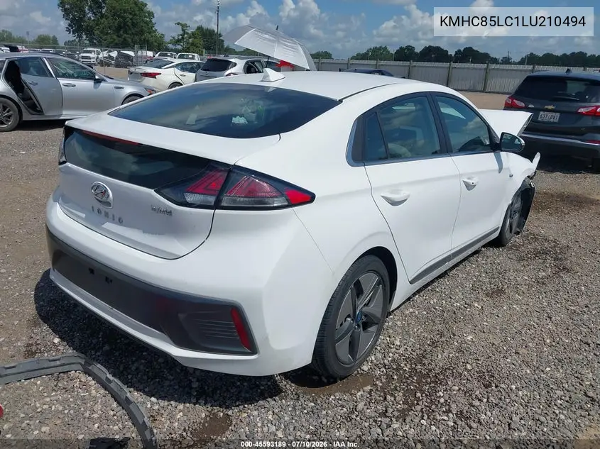 2020 Hyundai Ioniq Hybrid Sel VIN: KMHC85LC1LU210494 Lot: 45593189