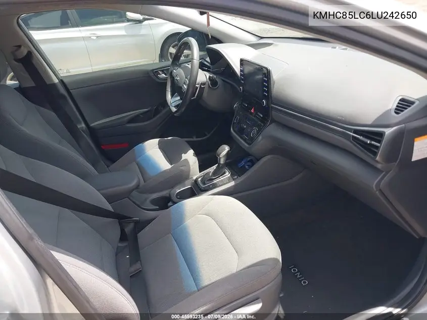 2020 Hyundai Ioniq Hybrid Sel VIN: KMHC85LC6LU242650 Lot: 45593235