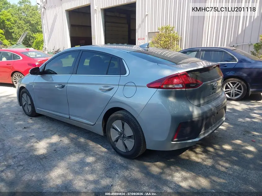 2020 Hyundai Ioniq Hybrid Se VIN: KMHC75LC1LU201118 Lot: 45595924