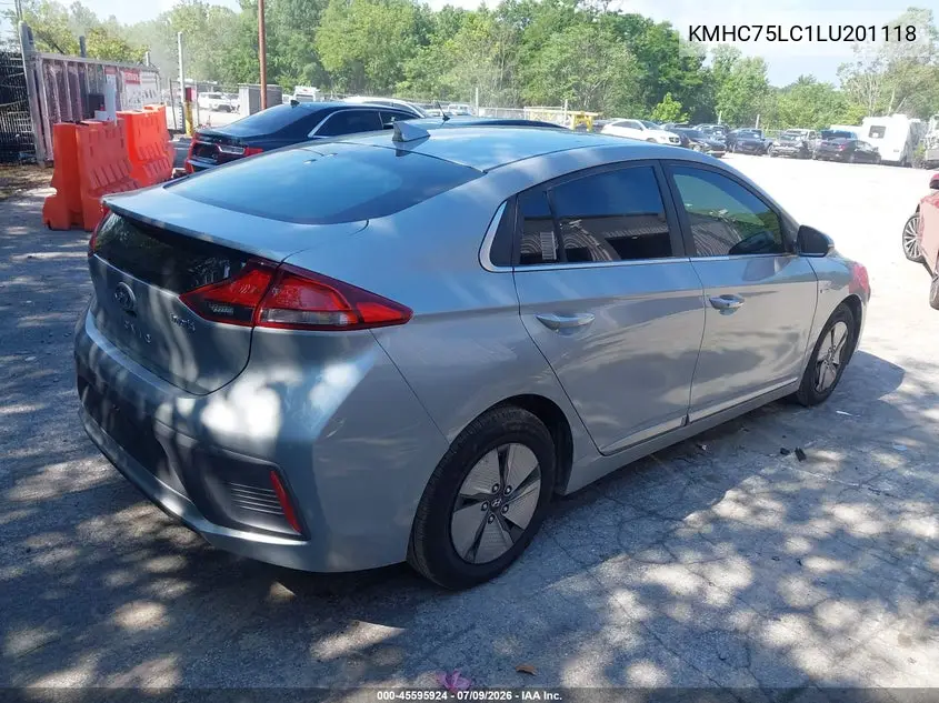2020 Hyundai Ioniq Hybrid Se VIN: KMHC75LC1LU201118 Lot: 45595924
