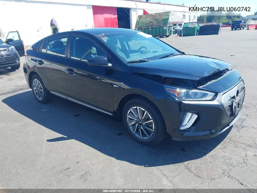 2020 Hyundai Ioniq Electric Se VIN: KMHC75LJ8LU060742 Lot: 45597497