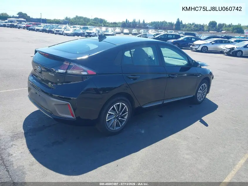 2020 Hyundai Ioniq Electric Se VIN: KMHC75LJ8LU060742 Lot: 45597497
