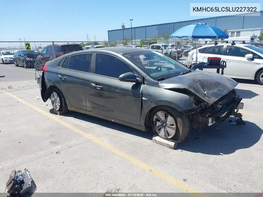 2020 Hyundai Ioniq Hybrid Blue VIN: KMHC65LC5LU227322 Lot: 45606004