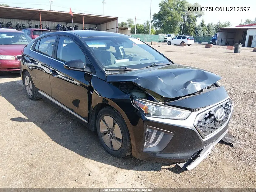 2020 Hyundai Ioniq Hybrid Se VIN: KMHC75LC6LU212597 Lot: 45612088